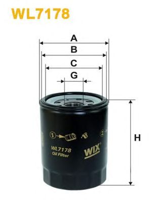 WIX FILTERS wl7178 -  Фильтр масляный двигателя